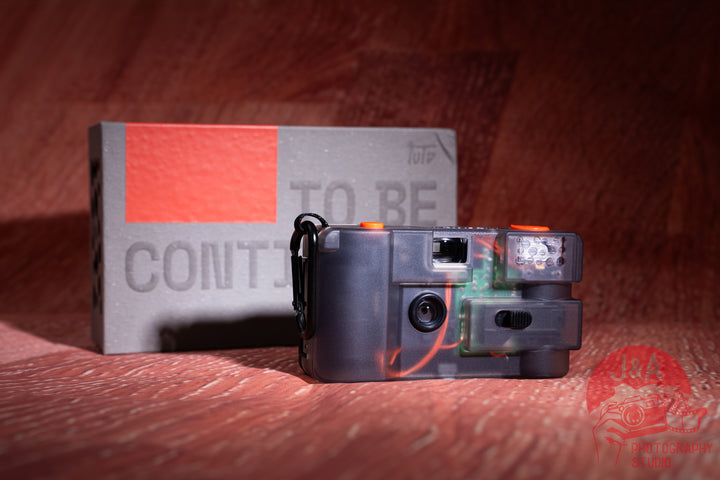 To Be Continued (IUTD) - 35mm Reusable Film Camera, Front of the camera